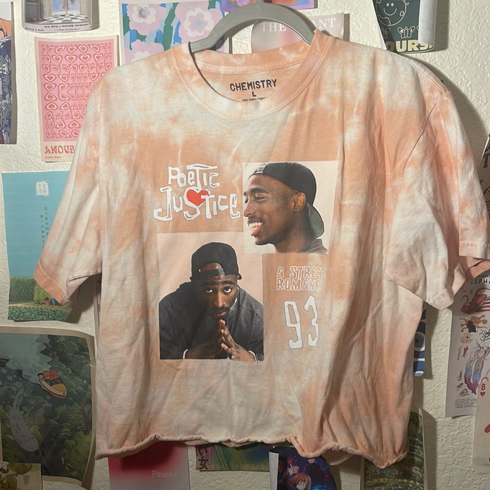 Orange Cropped Tie Die 2-Pac Shirt
